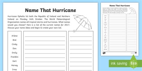 Tracking Hurricanes Worksheet Education Com Hurricane Tracking Worksheet - Hurricane Tracking Worksheet