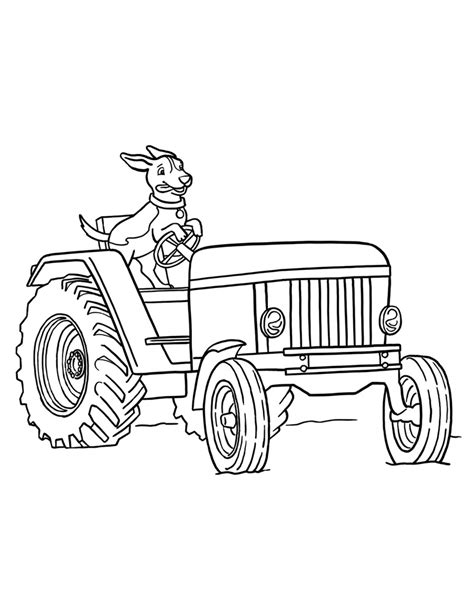 tractor coloring page