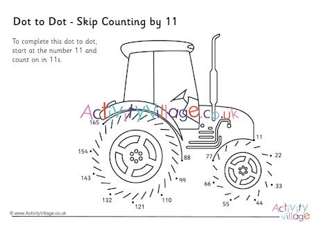 Tractor Dot To Dot Skip Counting Counting In 2s Dot To Dot - Counting In 2s Dot To Dot