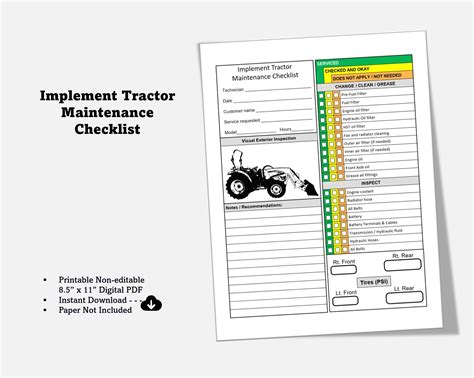 Tractor Maintenance Report