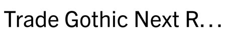 trade gothic next font
