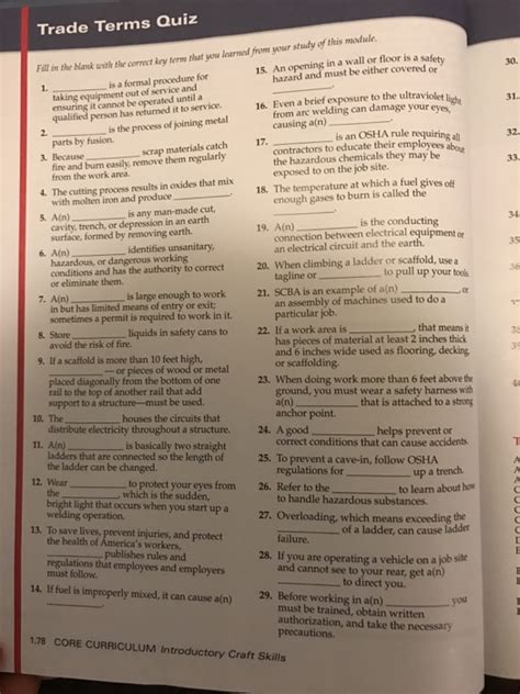 Trade Terms Quiz