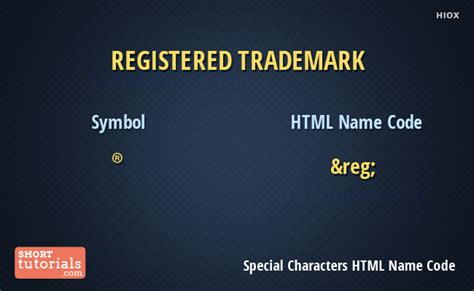 Trademark Symbol Html