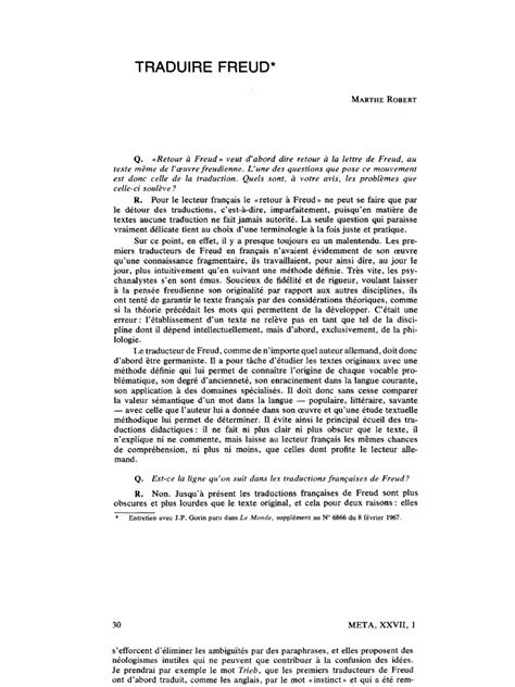 Traduire Freud