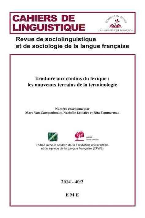 Download Traduire Aux Confins Du Lexique Les Nouveaux Terrains De La Terminologie File Type Pdf 