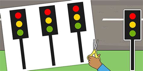 Traffic Light Cut Outs Teacher Made Twinkl Preschool Traffic Light Worksheet - Preschool Traffic Light Worksheet