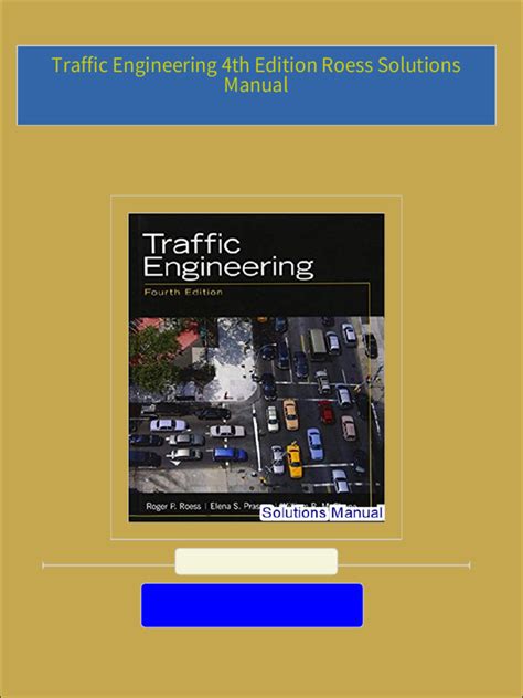 Full Download Traffic Engineering 4Th Edition Solutions 