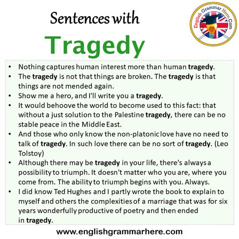 tragedy strike in a sentence - Englishpedia.net