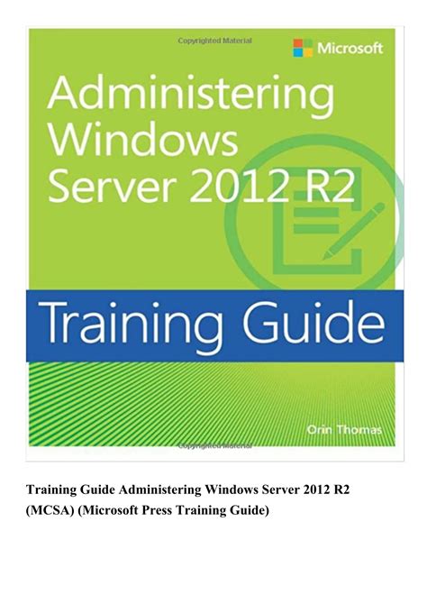 Training Guide Administering Windows Server 2012 R2 Mcsa Mcsa 70 411 Microsoft Press Training Guide