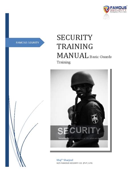 Training Manual For Security Guards