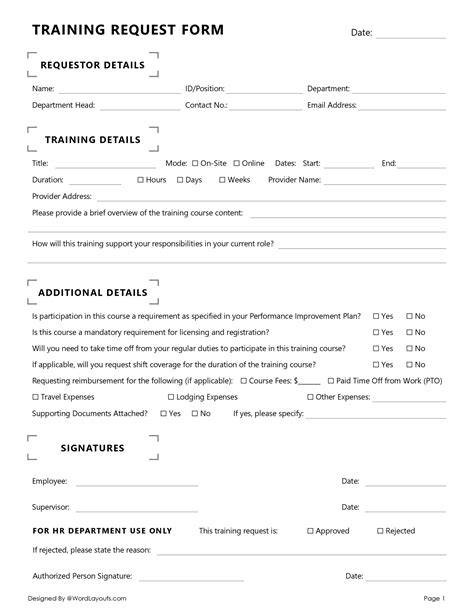 training request us woodward
