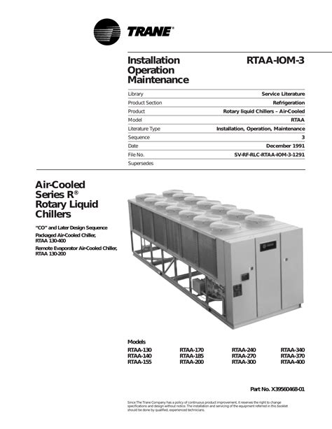 Trane Rtac Chiller Troubleshooting Guide