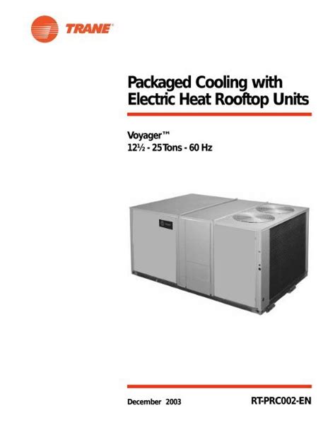 trane tcd 120 data sheet