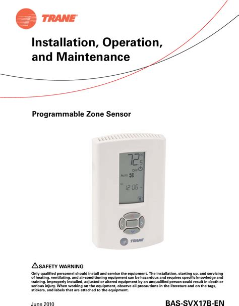 Download Trane Xl802 Thermostat Manual 