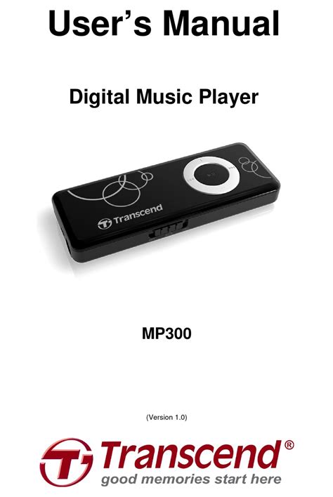 Read Transend Mp3 User Guide 