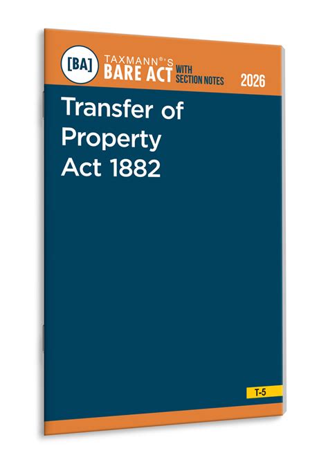 Transfer Of Property Act Bare Act