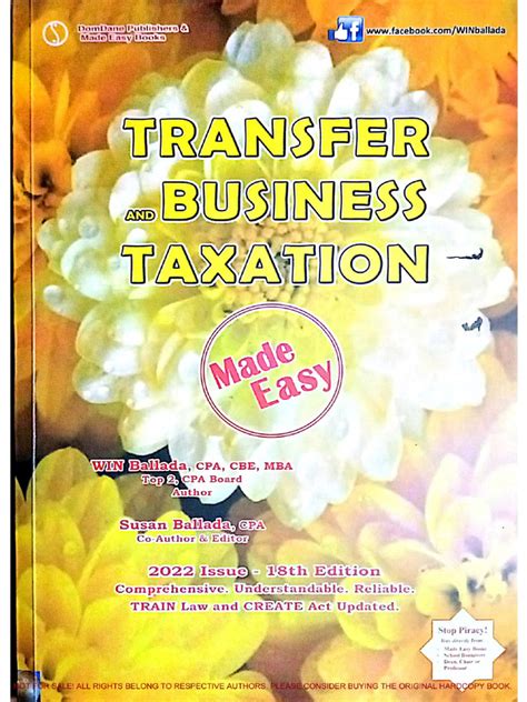 Read Online Transfer And Business Taxation By Ballada Solution Manual Pdf 