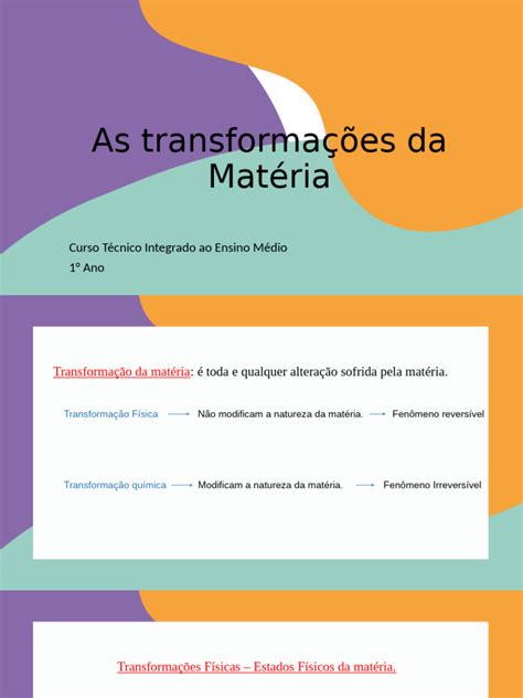 Transformações Da Materia