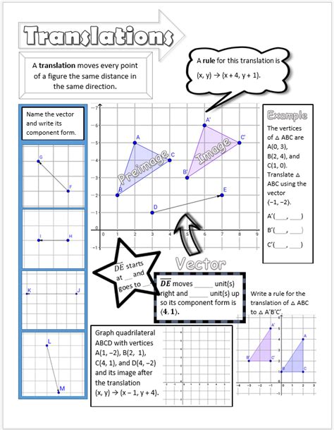 Transformations Notes Amp Worksheets Grade 8 Amp Geometry Math Transformations Worksheets 8th Grade - Math Transformations Worksheets 8th Grade