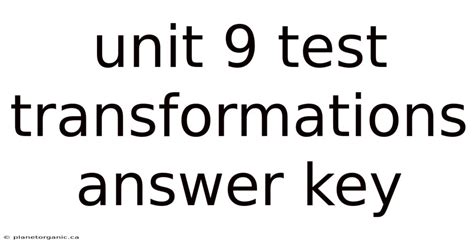 Transformations Unit Test With Answer Key Bing