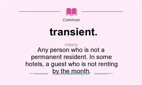 Transient Guest Meaning