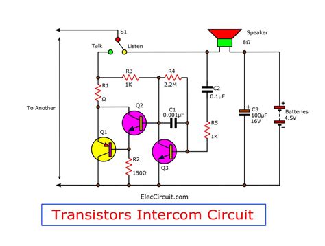 Transistor Intercom Circuit