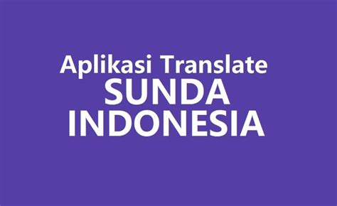 translate indonesia sunda