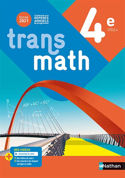 Transmath Matha C Matiques 4e Cd Rom Version Ra C