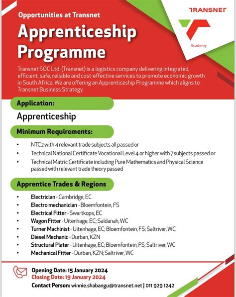 Transnet Maritzburg Apprentice 2014