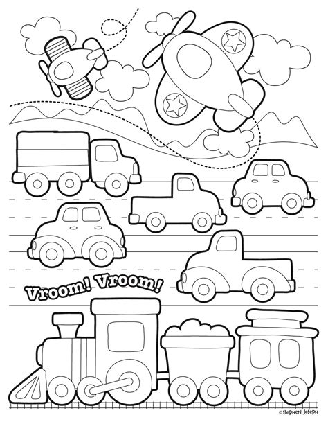 Transportation Coloring Pages Cars Trucks Trains And More Printable Transportation Coloring Pages - Printable Transportation Coloring Pages