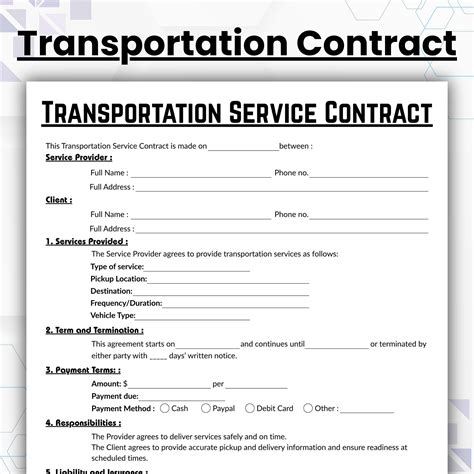 transportation contract sample malaysia