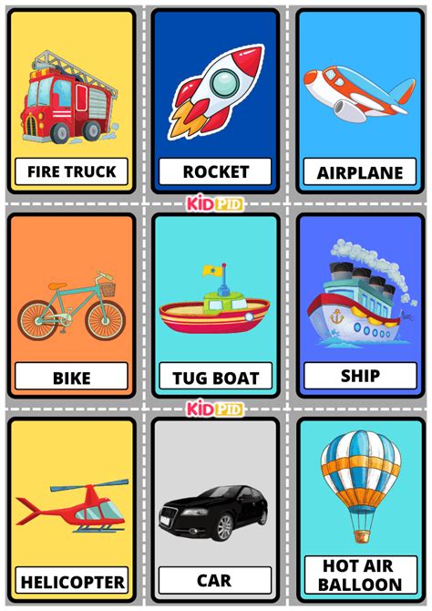 Transportation Flashcards The Teaching Aunt Preschool Transportation Worksheets - Preschool Transportation Worksheets