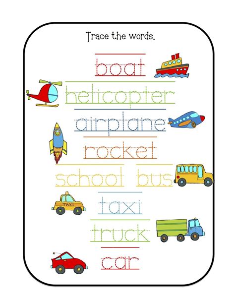 Transportation Forms Worksheets For Preschools Transportation Worksheets Preschool - Transportation Worksheets Preschool