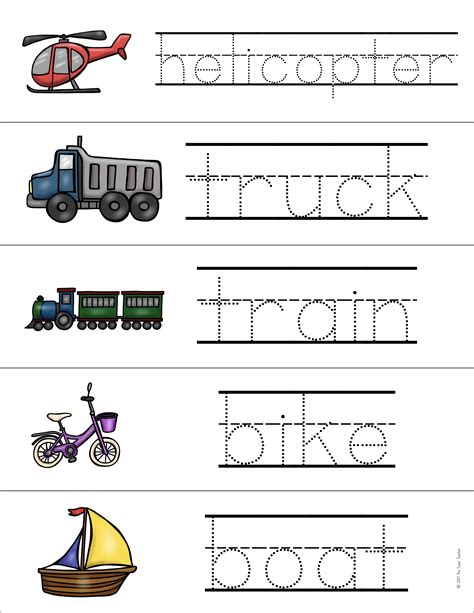 Transportation Tracing Worksheets The Teaching Aunt Preschool Transportation Worksheets - Preschool Transportation Worksheets