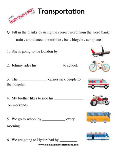 Transportation Worksheets For Grade 1 Download Free Printables Transport Worksheet For Kindergarten - Transport Worksheet For Kindergarten