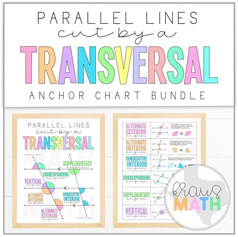 Transversals Angle Relationships Posters Math Anchor Charts Parallel Lines And Transversals Pyramid Puzzle - Parallel Lines And Transversals Pyramid Puzzle