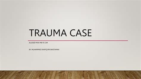 Trauma Case Studies For The Paramedic