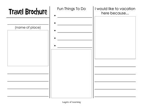 Travel Brochure Template For Students Printable Travel Brochure Template For Kids - Printable Travel Brochure Template For Kids