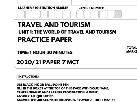 Full Download Travel And Tourism Paper 1 