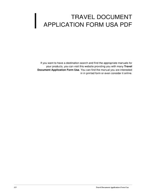 Read Online Travel Document Application File Type Pdf 