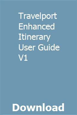 Read Travelport Enhanced Itinerary User Guide V1 