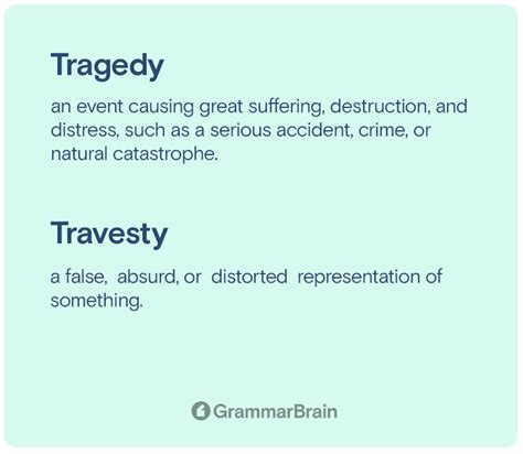 Travesty Vs Tragedy