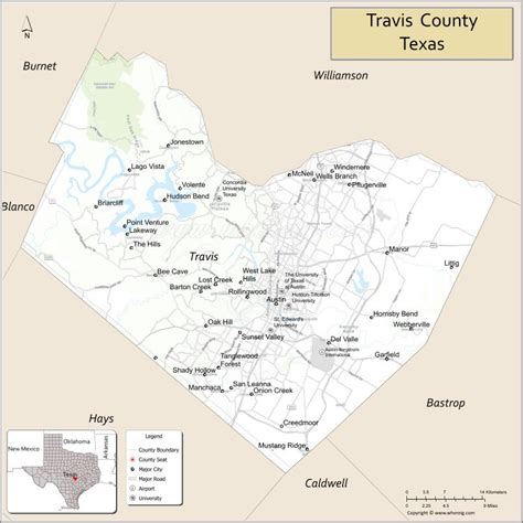 travis county texas map