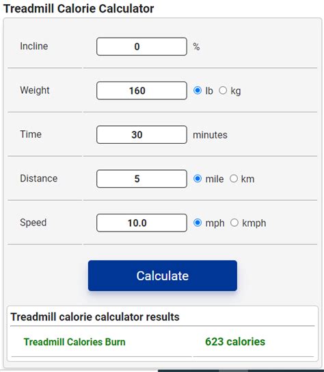Treadmill Calculator   Running Calorie Calculator - Treadmill Calculator