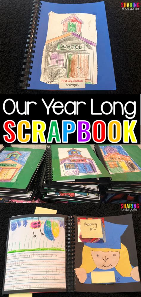 Treasured Year Long Scrapbook For Kindergarten Kindergarten Scrapbook - Kindergarten Scrapbook