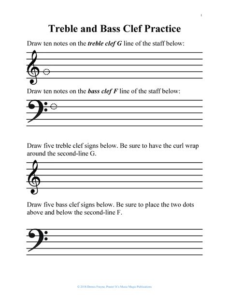 Treble And Bass Clef Tracing Worksheets Mom X27 Treble Clef Practice Worksheet - Treble Clef Practice Worksheet