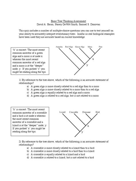 Read Online Tree Thinking Answers 
