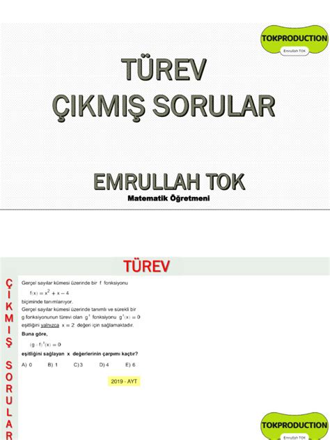 Türev çıkmış Sorular