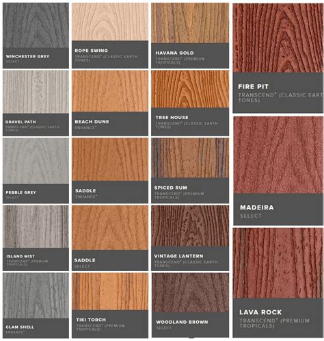 trex decking colors
