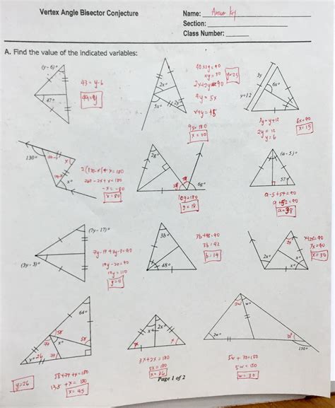Triangle Angle Sum Worksheet Answer Key Types Of Angles Worksheet Answer Key - Types Of Angles Worksheet Answer Key